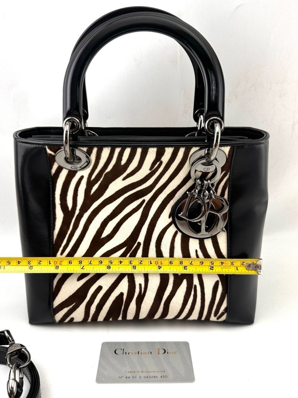 Christian Dior Zebra Pony Hair Medium Lady Dior 🖤🦓